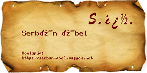 Serbán Ábel névjegykártya