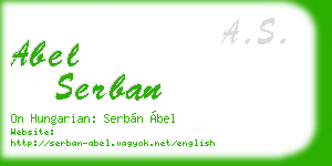 abel serban business card