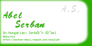 abel serban business card